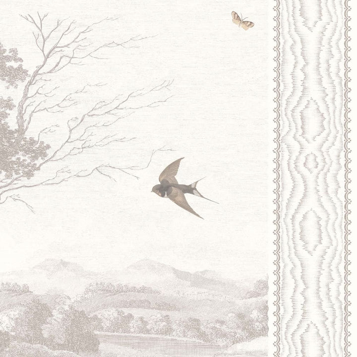 Woodchip & Magnolia Zephyr Taupe Stripe Wallpaper