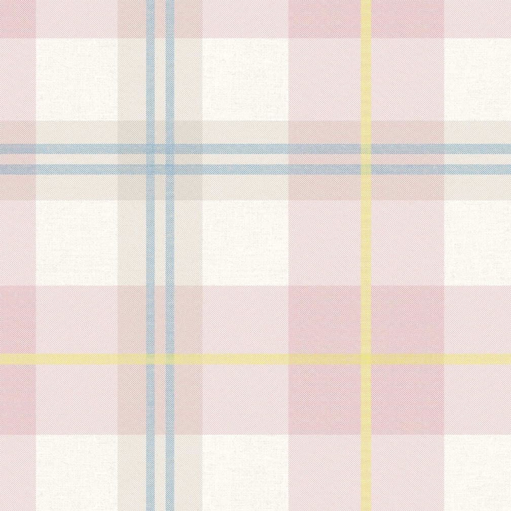 Woodchip & Magnolia Tartanowski Taffy Pink Wallpaper