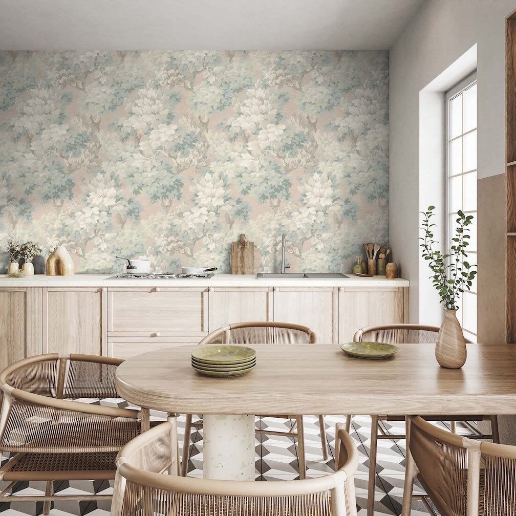 Woodchip & Magnolia Ennerdale Rustic Rose Wallpaper