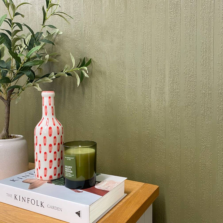 Belgravia Textured White Bevelled Wood Paintable Wallpaper