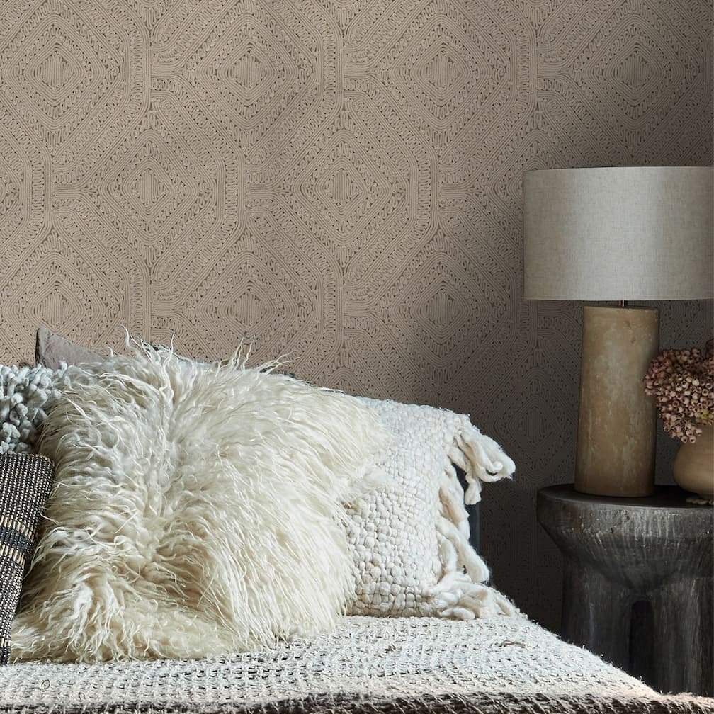 Abigail Ahern Artisan Weave Fawn Wallpaper - 140087