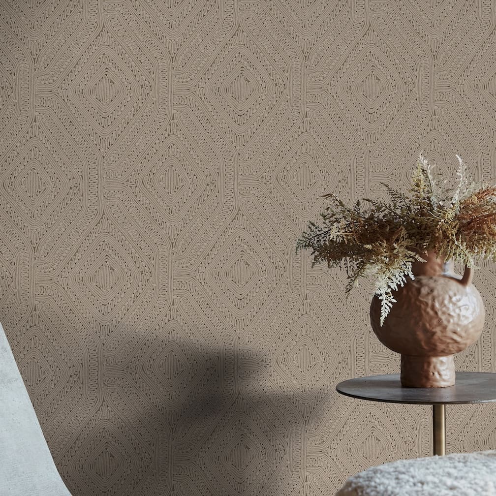 Abigail Ahern Artisan Weave Fawn Wallpaper - 140087