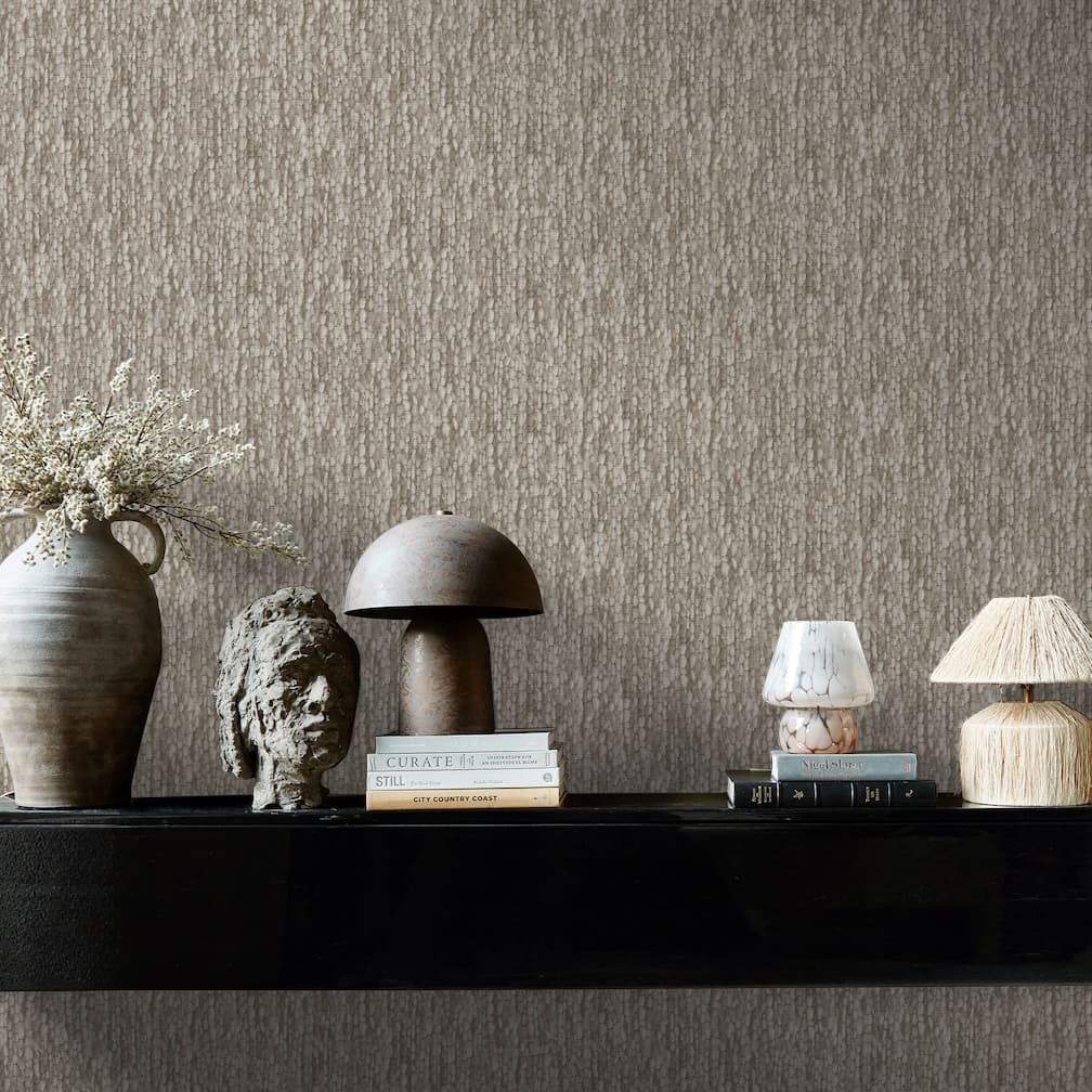 Abigail Ahern Heirloom Knit Greige Wallpaper - 140083