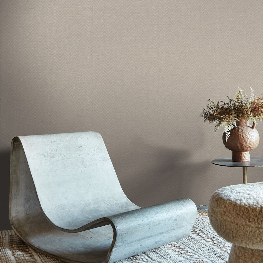 Abigail Ahern Herringbone Weave Pebble Wallpaper - 140088