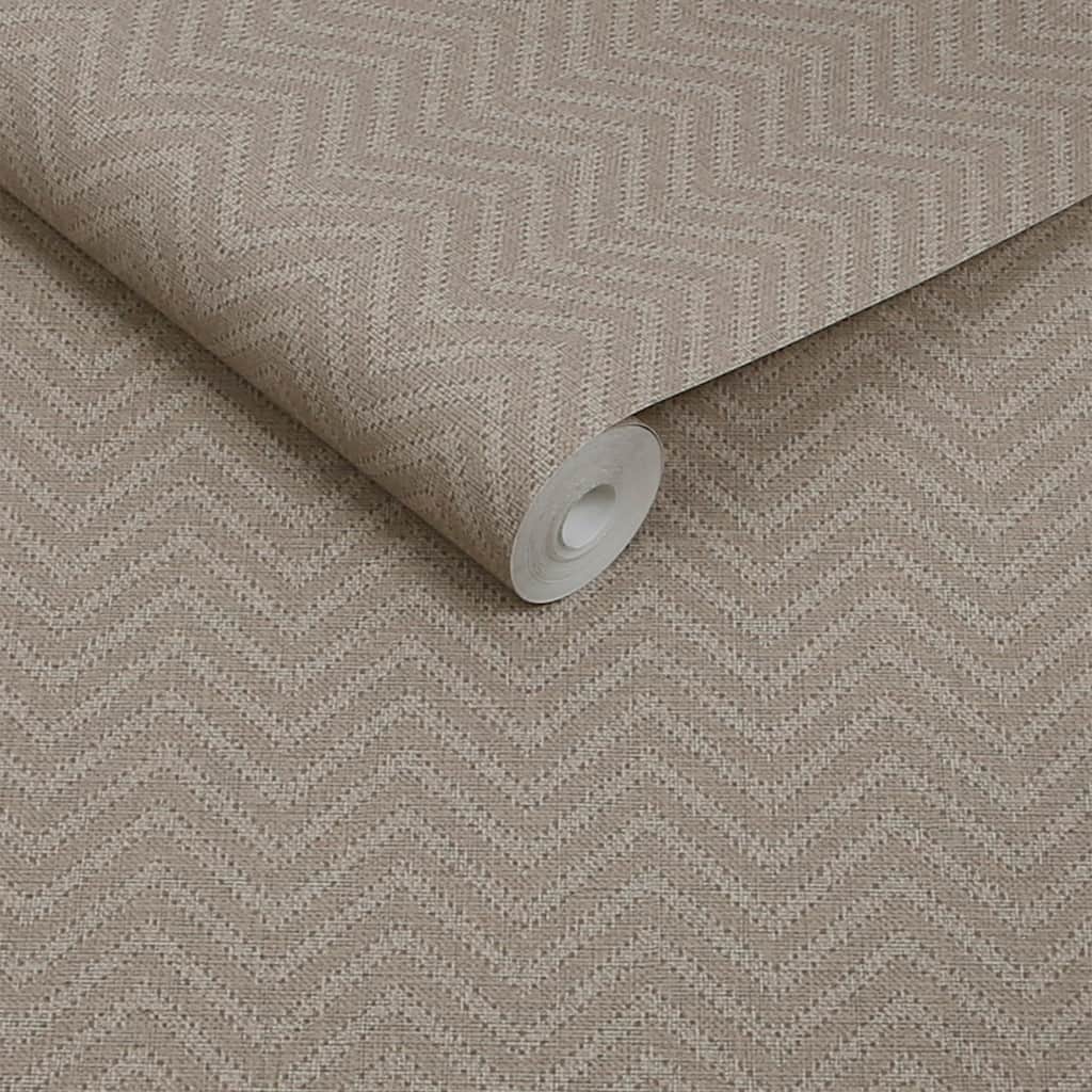Abigail Ahern Herringbone Weave Praline Wallpaper - 140089
