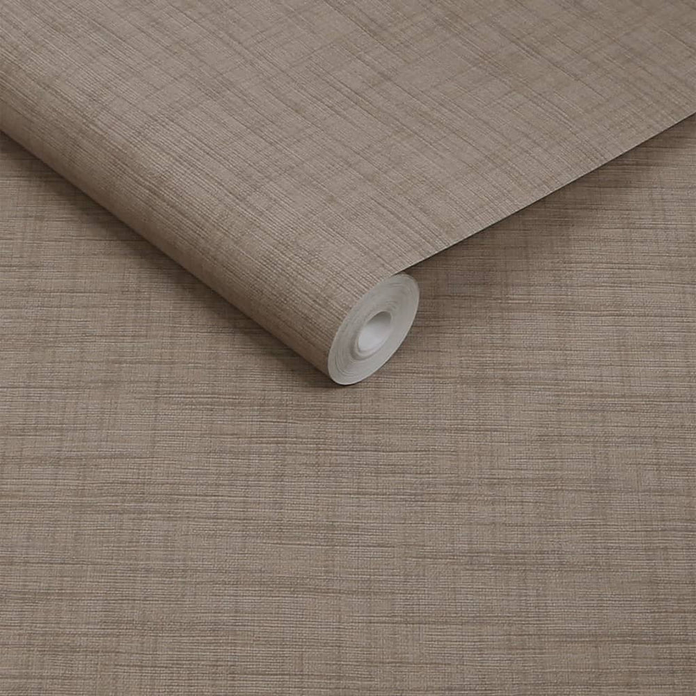 Abigail Ahern Weathered Linen Cocoa Wallpaper - 140081