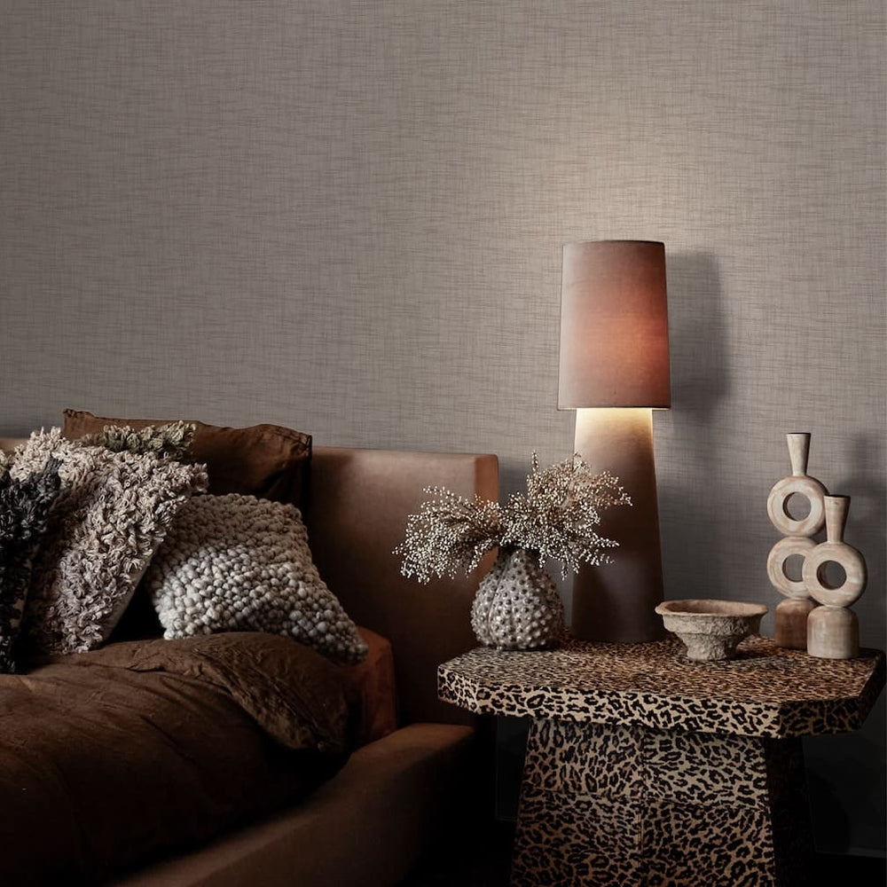 Abigail Ahern Weathered Linen Stone Wallpaper - 140078