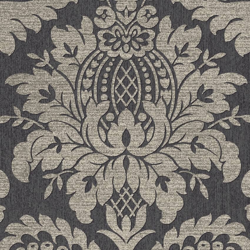  - Archive Damask Black & Gold Wallpaper - 119971 - Decor Warehouse