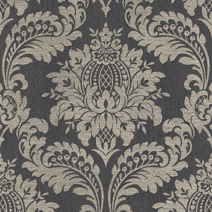  - Archive Damask Black & Gold Wallpaper - 119971 - Decor Warehouse