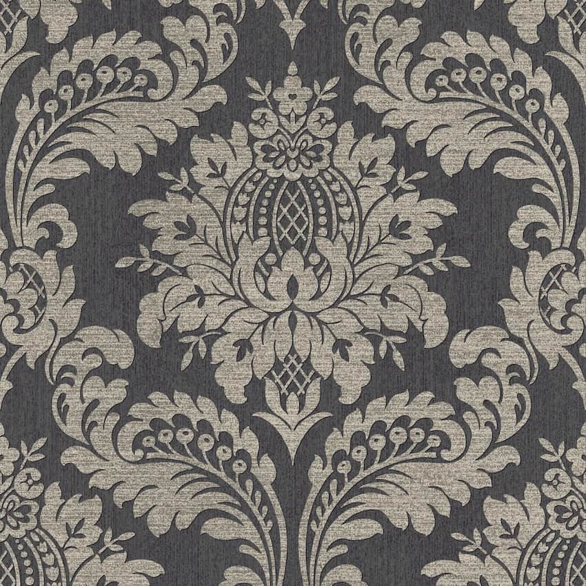  - Archive Damask Black & Gold Wallpaper - 119971 - Decor Warehouse