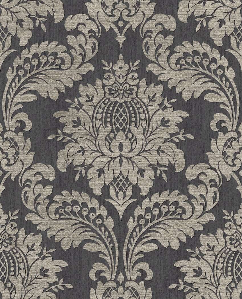  - Archive Damask Black & Gold Wallpaper - 119971 - Decor Warehouse