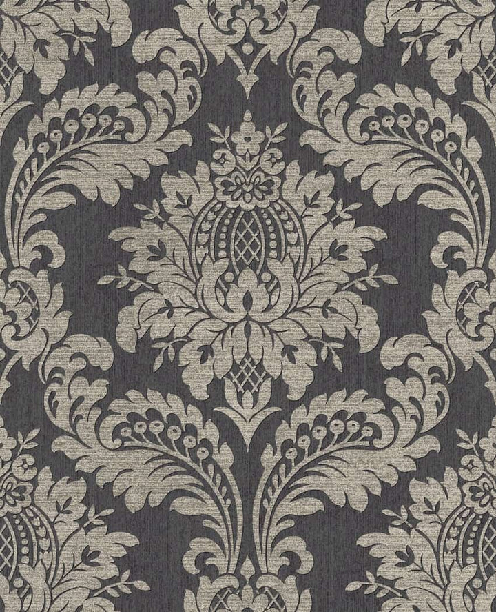  - Archive Damask Black & Gold Wallpaper - 119971 - Decor Warehouse