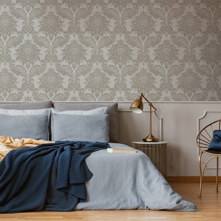 - Archive Damask Grey Wallpaper - 119972 - Decor Warehouse