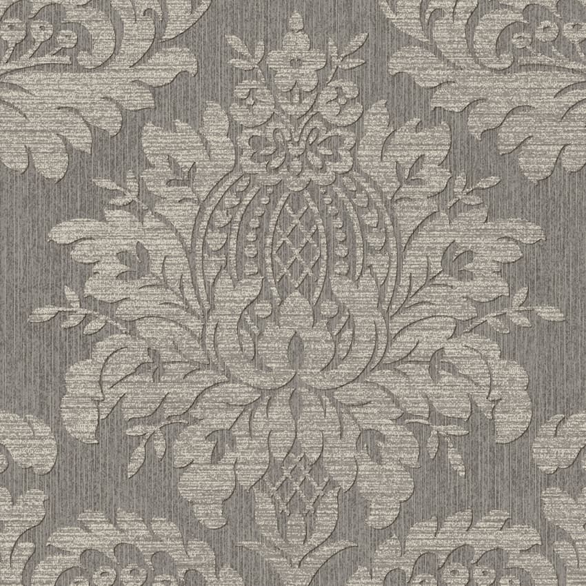 Boutique Archive Damask Grey Wallpaper – Textured Non-Woven Wallpaper, Paste-the-Wall