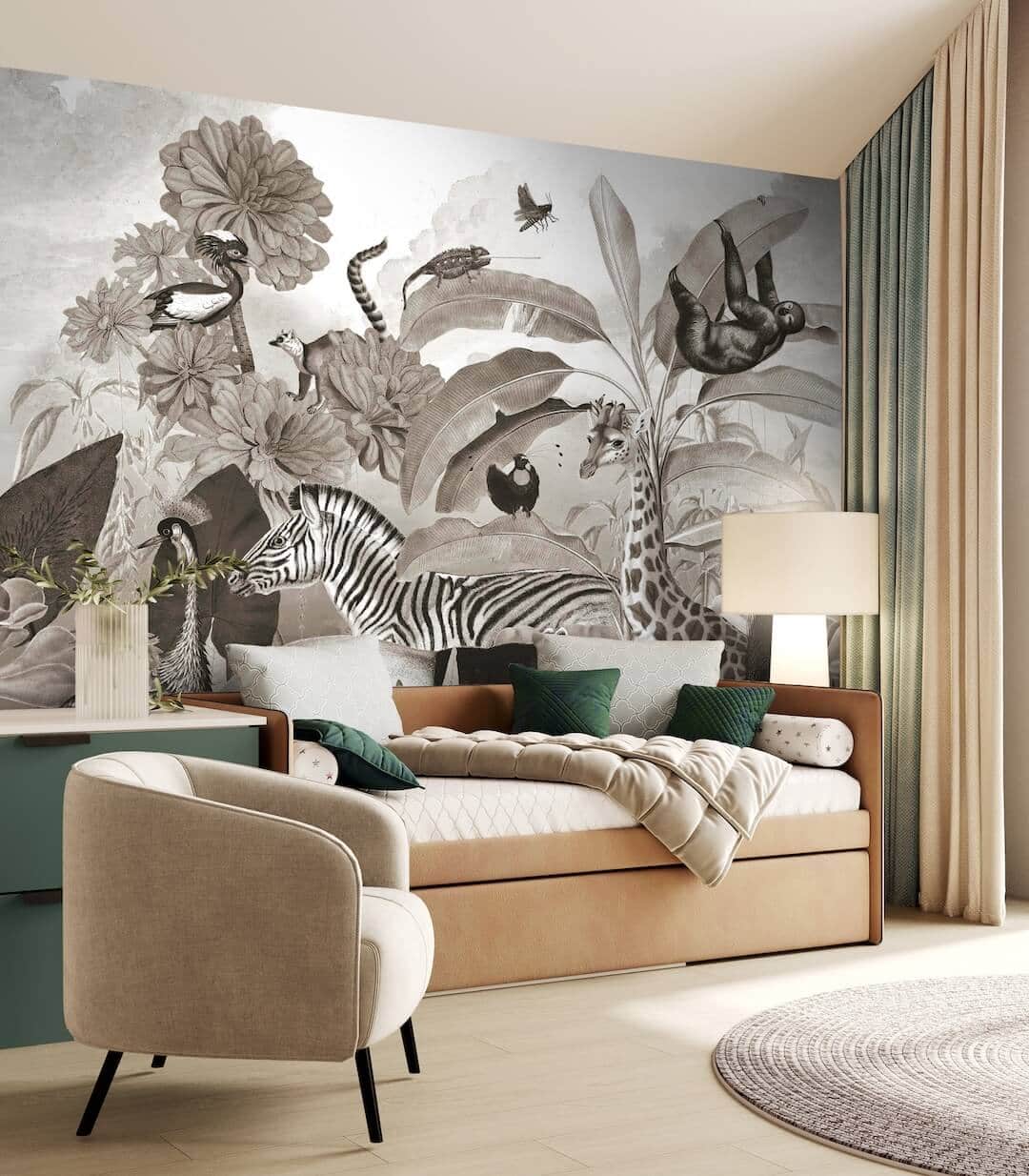 - Art for the Home Jungle Animals Mural - 125621FXST - Decor Warehouse