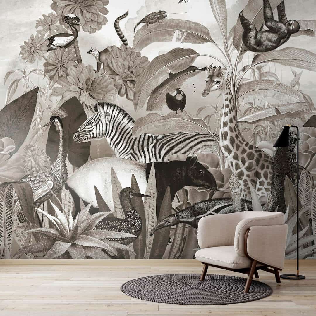  - Art for the Home Jungle Animals Mural - 125621FXST - Decor Warehouse