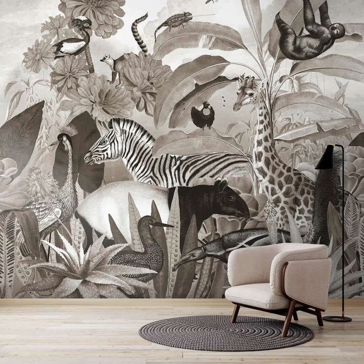  - Art for the Home Jungle Animals Mural - 125621FXST - Decor Warehouse