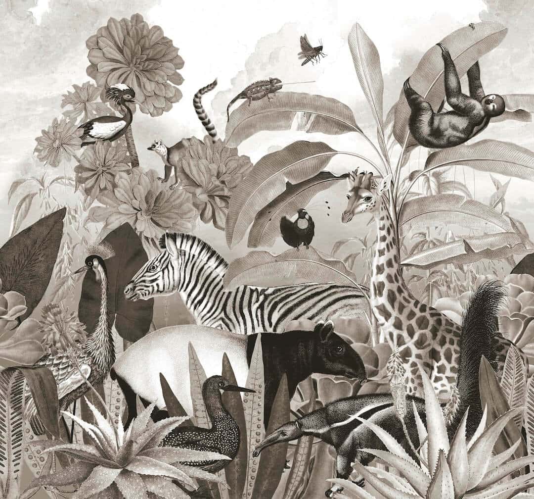 - Art for the Home Jungle Animals Mural - 125621FXST - Decor Warehouse