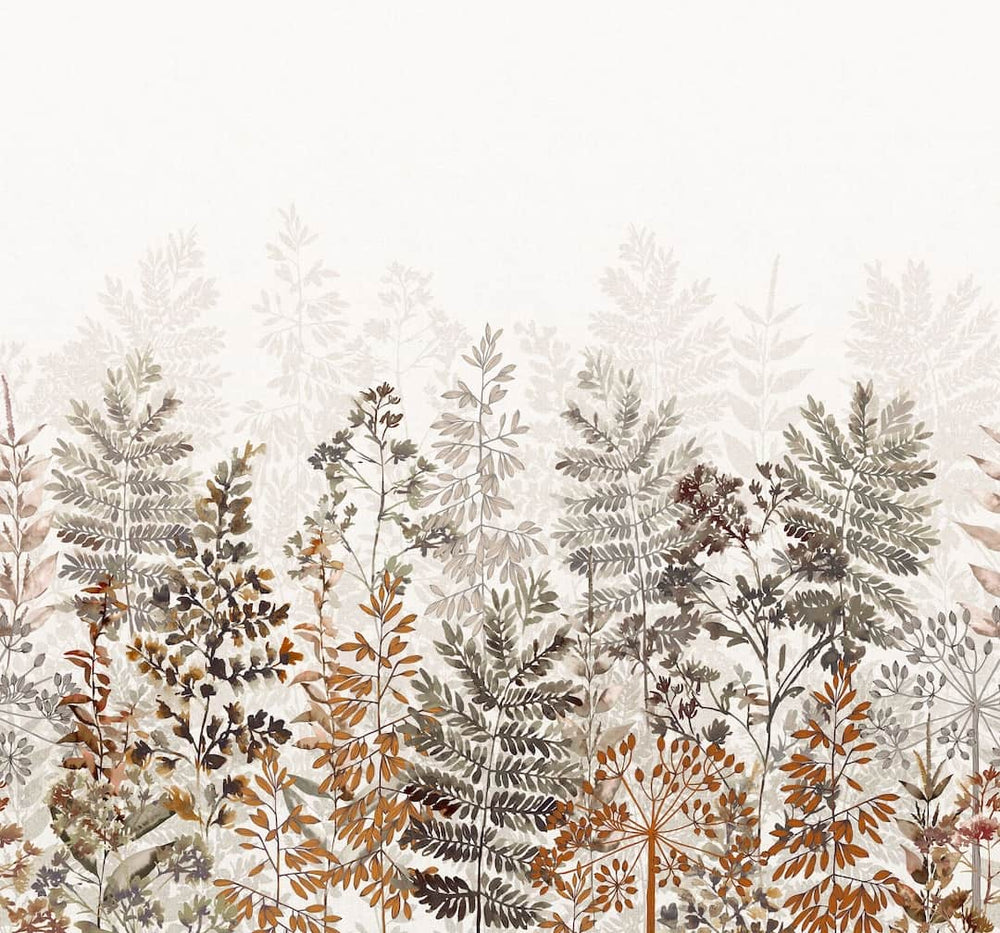  - Art for the Home Leaf Silhouette Rust Mural - 125909FXST - Decor Warehouse