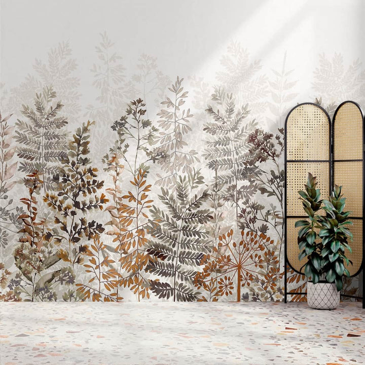  - Art for the Home Leaf Silhouette Rust Mural - 125909FXST - Decor Warehouse
