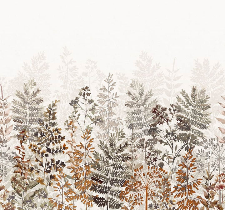  - Art for the Home Leaf Silhouette Rust Mural - 125909FXST - Decor Warehouse