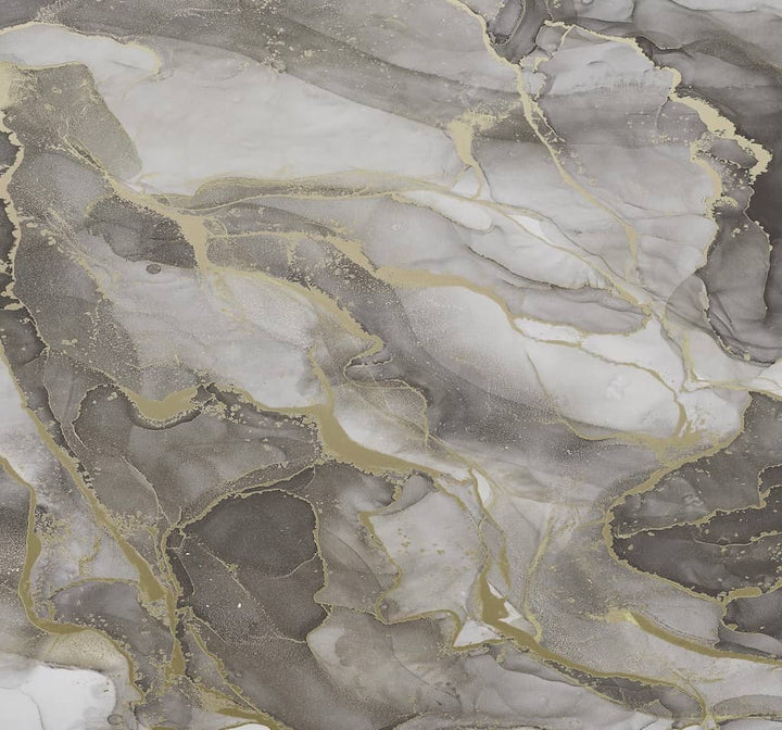 125594FXST - Graham & Brown - Art for the Home Marble White Gold Mural - Decor Warehouse