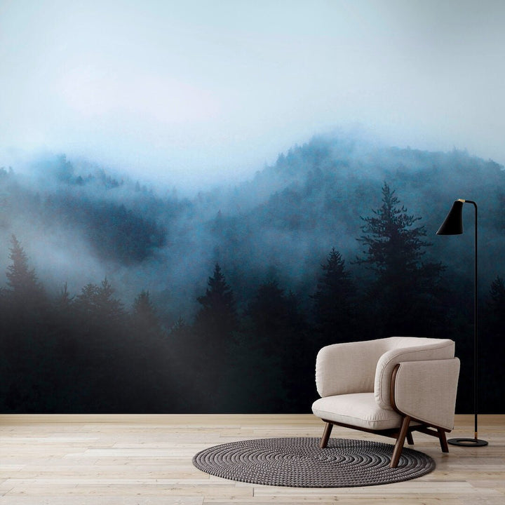  - Art for the Home Misty Landscape Navy Mural - 125729FXST - Decor Warehouse