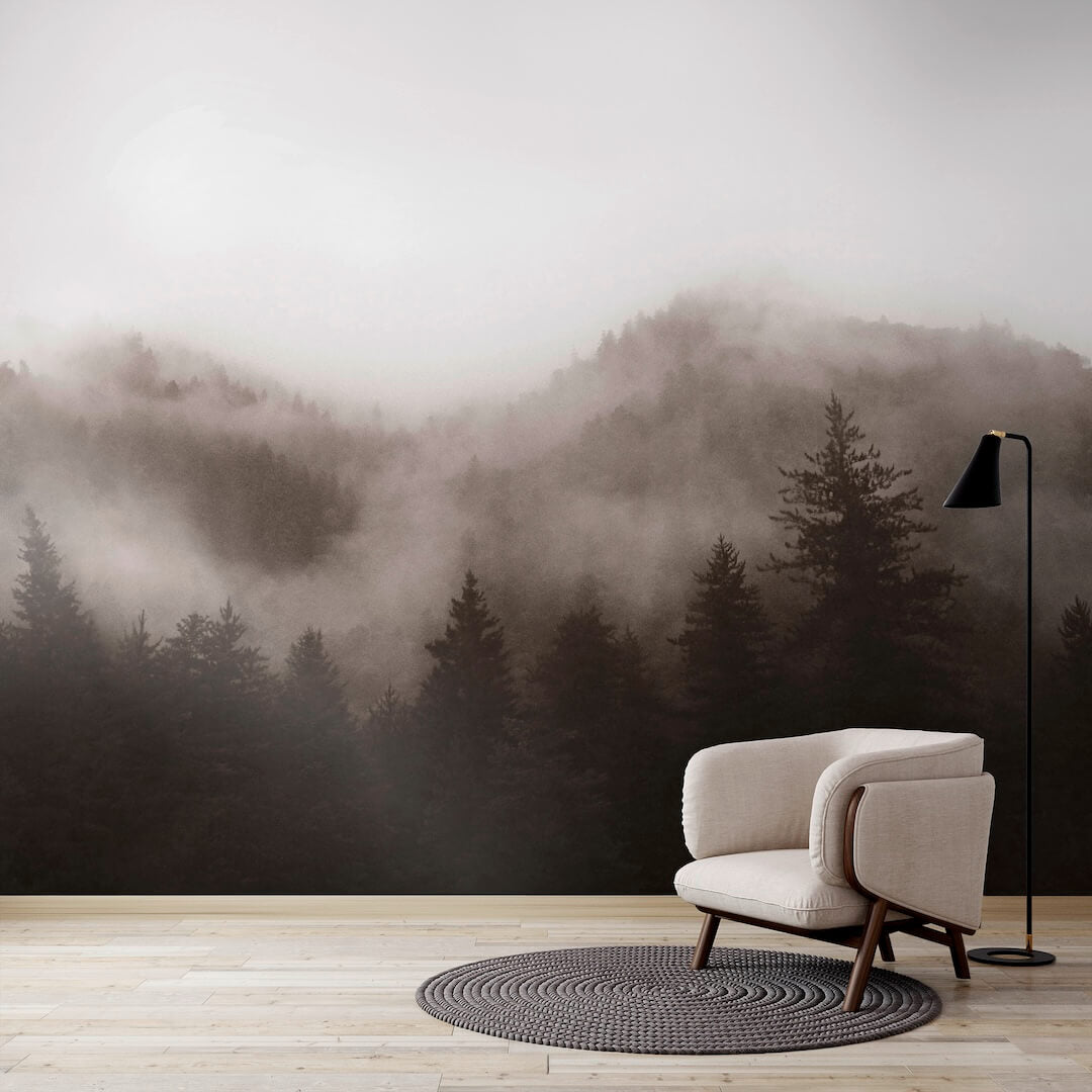  - Art for the Home Misty Landscape Neutral Mural - 125720FXST - Decor Warehouse