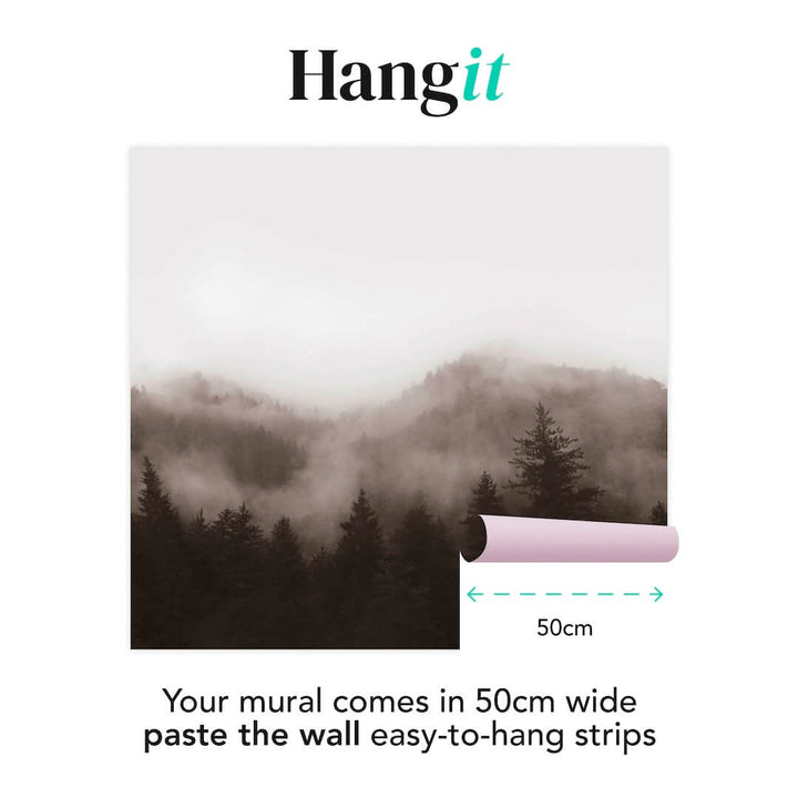 - Art for the Home Misty Landscape Neutral Mural - 125720FXST - Decor Warehouse