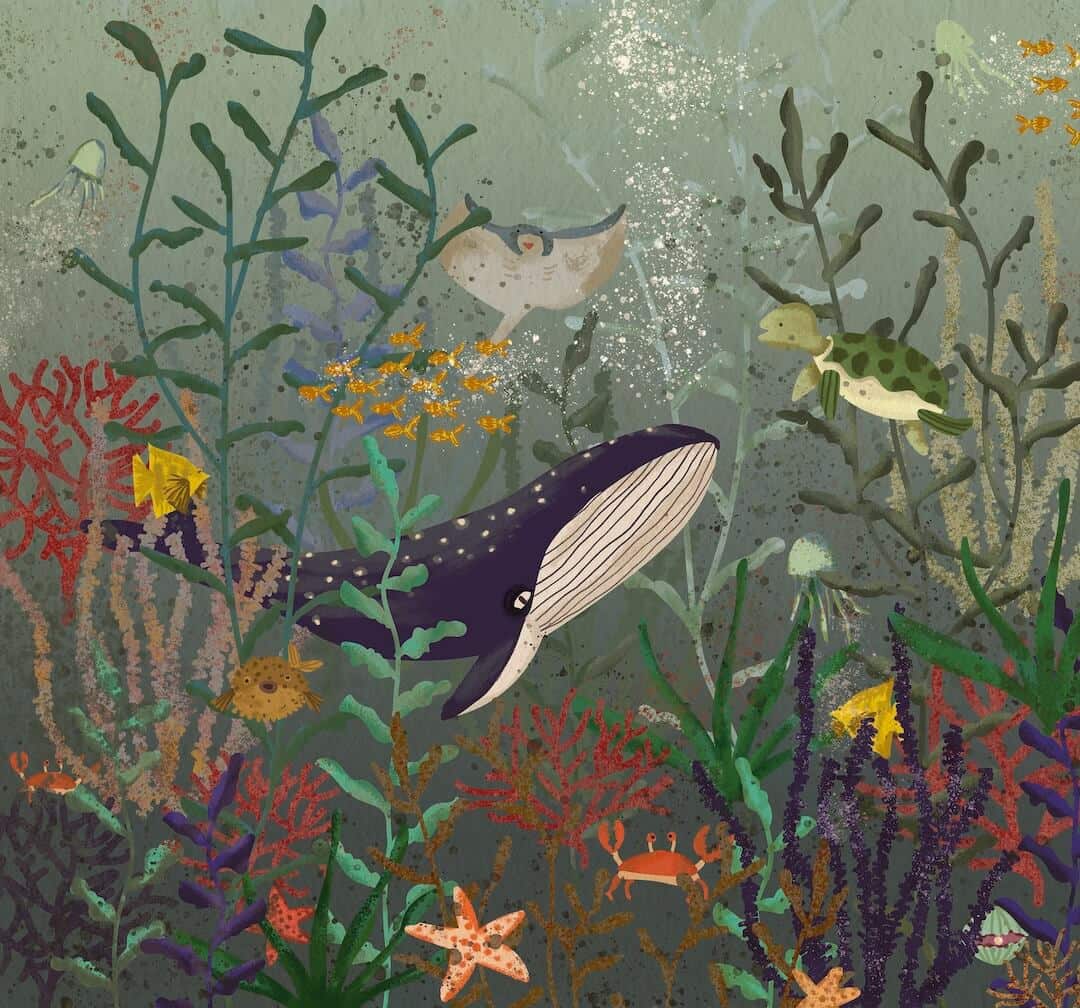 - Art for the Home Under The Sea Blue Mural - 126161FXST - Decor Warehouse