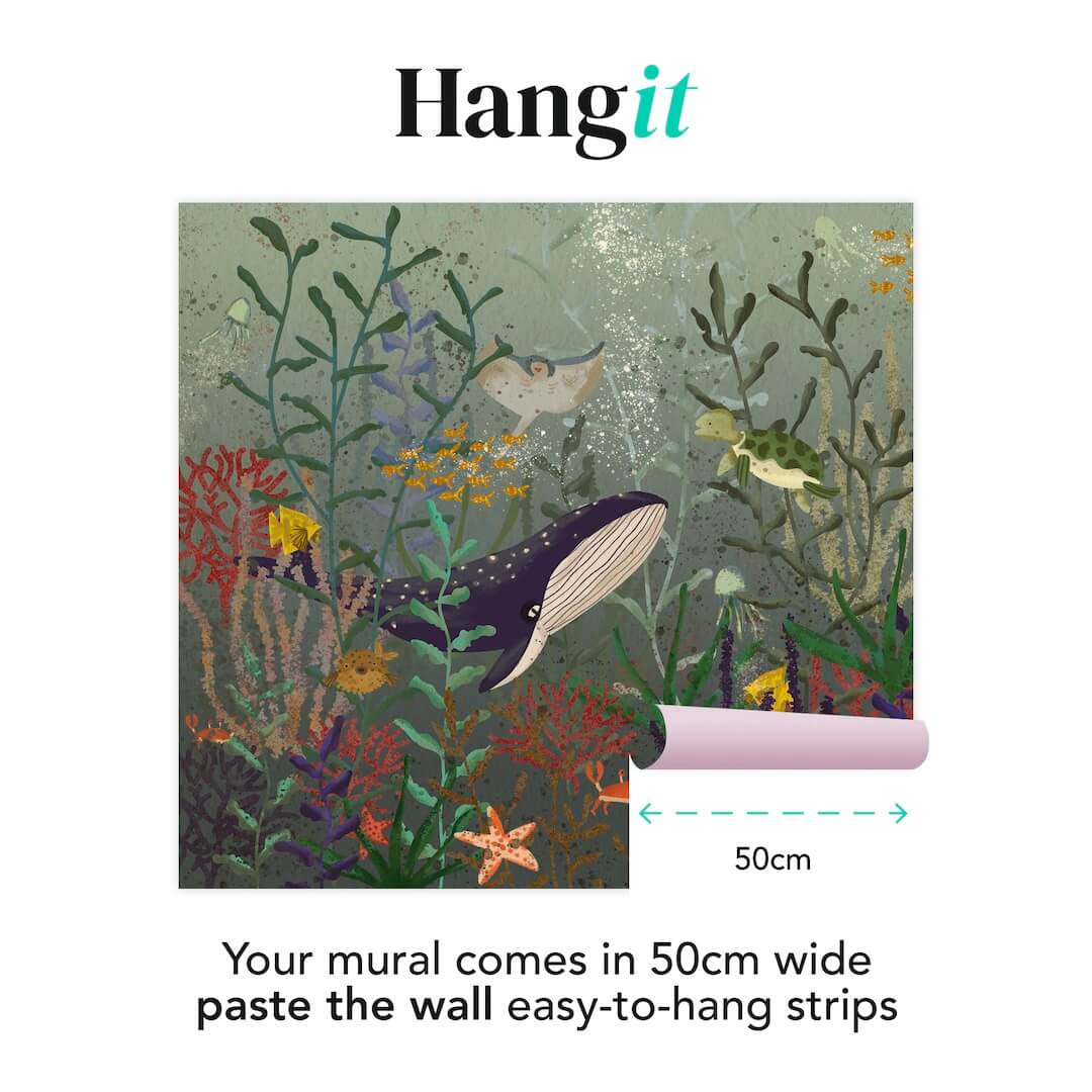  - Art for the Home Under The Sea Blue Mural - 126161FXST - Decor Warehouse