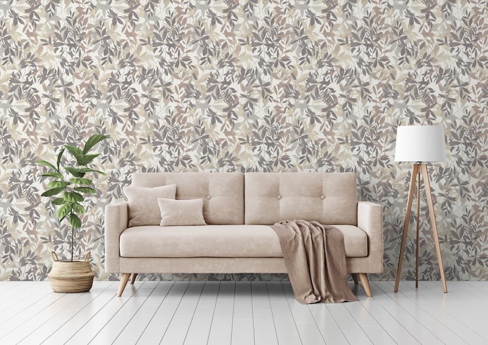Arthouse Botanical Leaves Natural Wallpaper - 924600