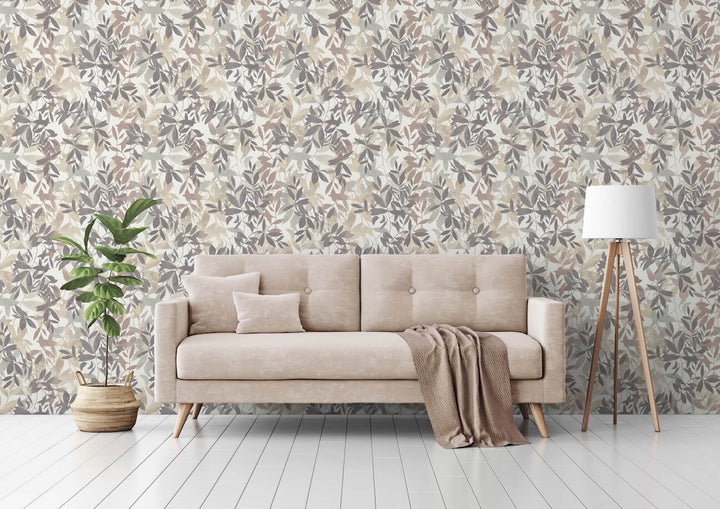  - Arthouse Botanical Leaves Natural Wallpaper - 924600 - Decor Warehouse