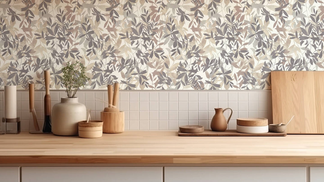 924600 - Arthouse - Arthouse Botanical Leaves Natural Wallpaper - Decor Warehouse