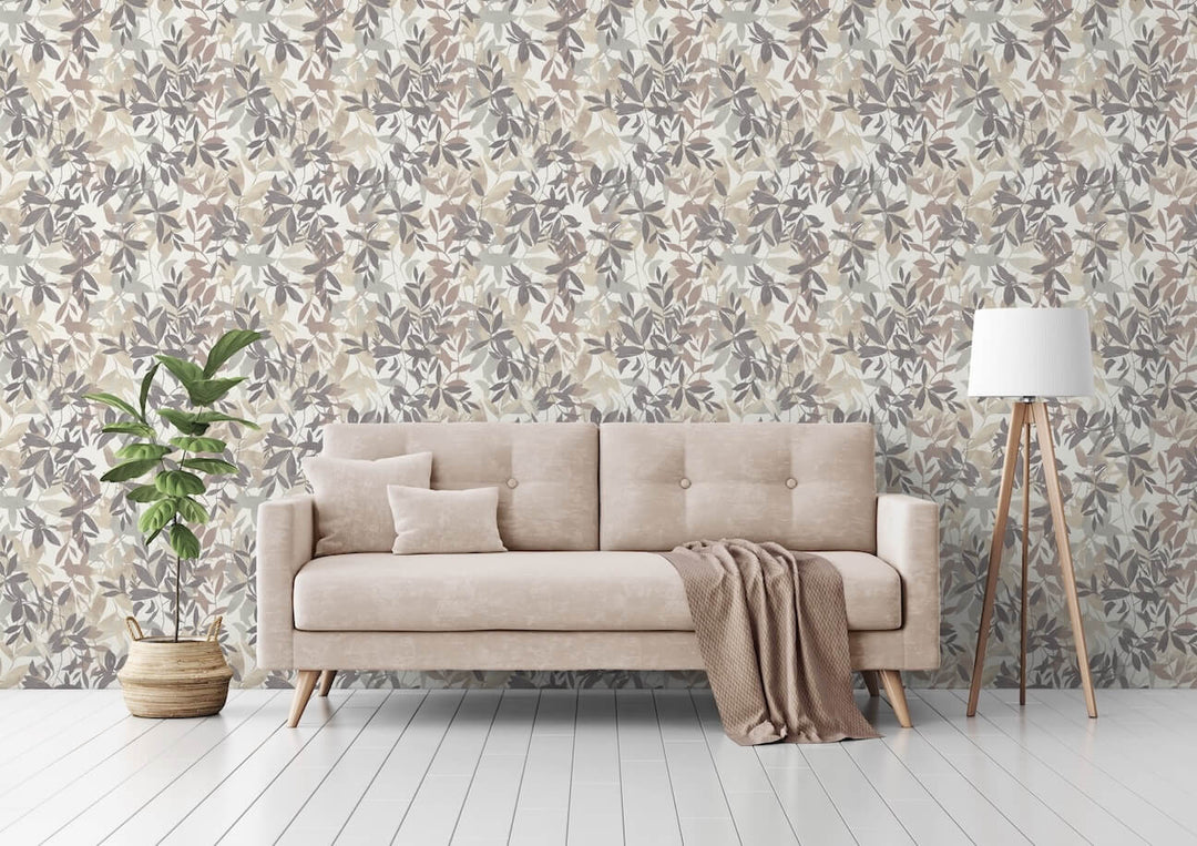 924600 - Arthouse - Arthouse Botanical Leaves Natural Wallpaper - Decor Warehouse