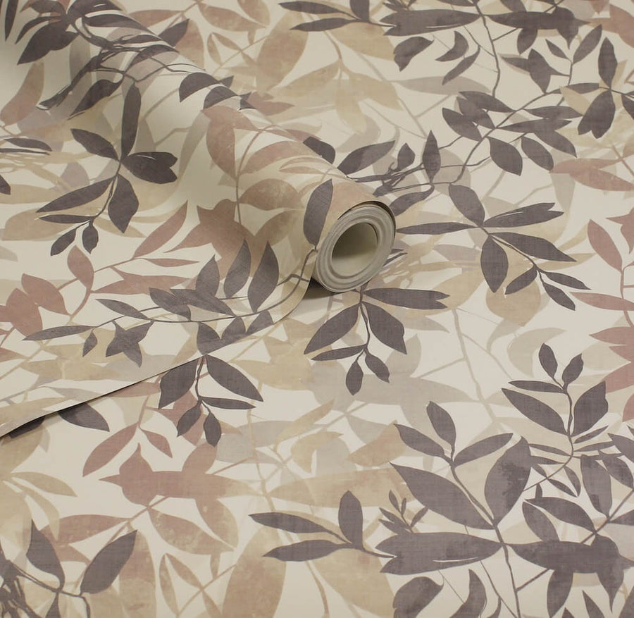 924600 - Arthouse - Arthouse Botanical Leaves Natural Wallpaper - Decor Warehouse