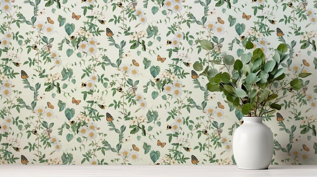  - Arthouse Bumblebee Trail Cream Wallpaper - 925502 - Decor Warehouse