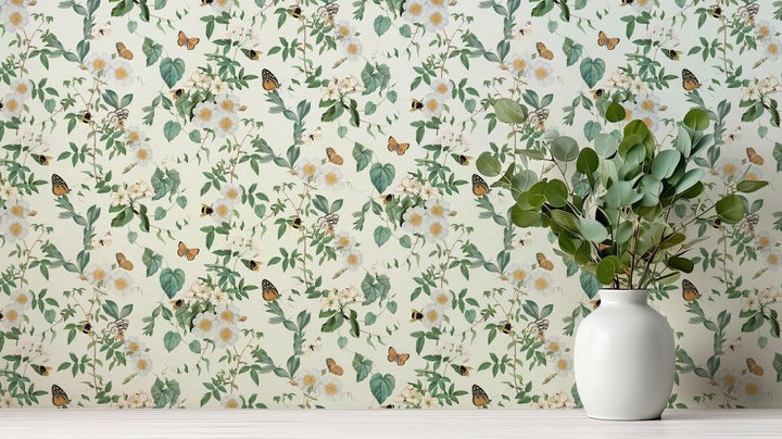  - Arthouse Bumblebee Trail Cream Wallpaper - 925502 - Decor Warehouse