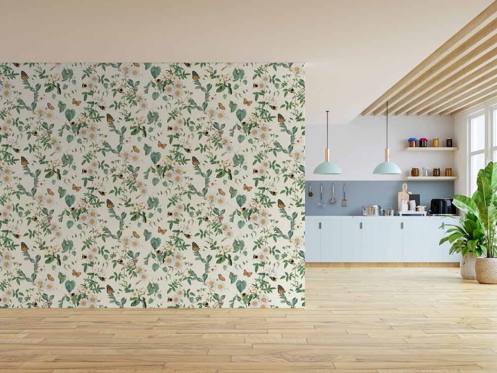  - Arthouse Bumblebee Trail Cream Wallpaper - 925502 - Decor Warehouse