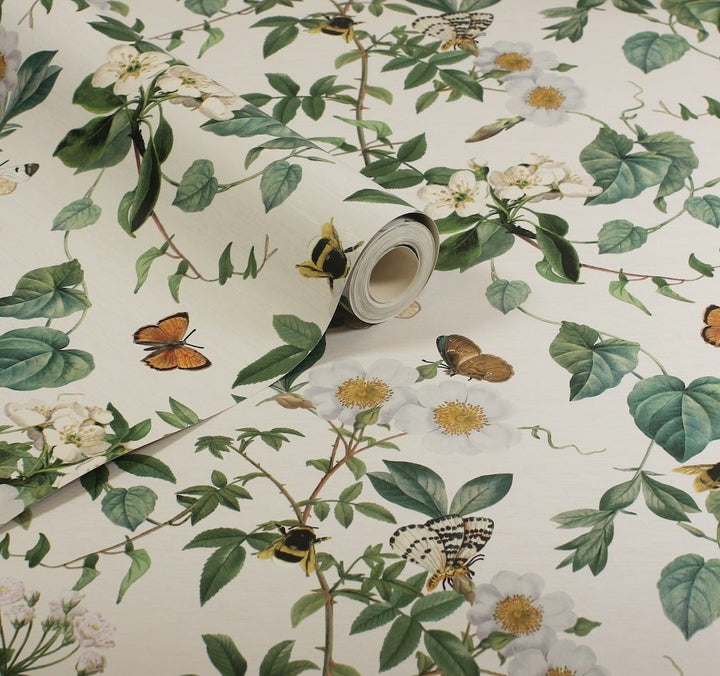  - Arthouse Bumblebee Trail Cream Wallpaper - 925502 - Decor Warehouse