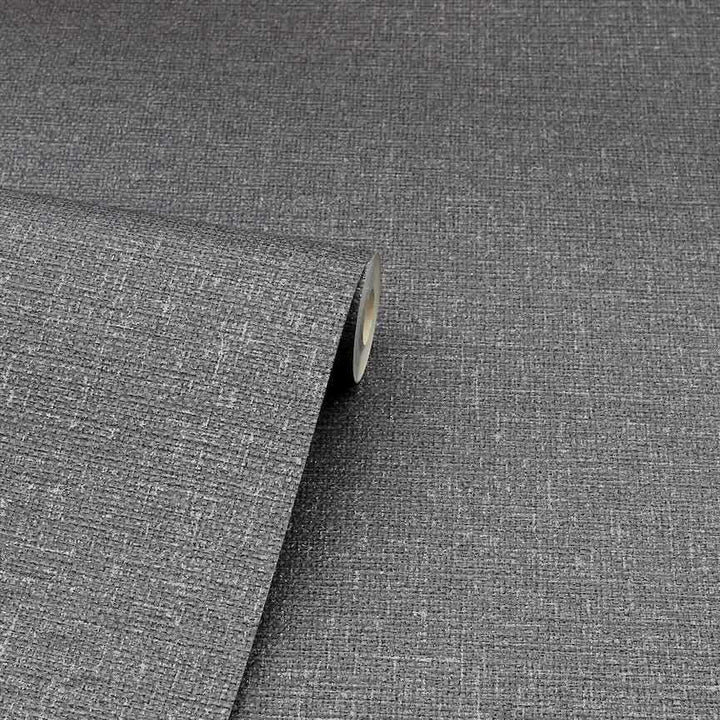  - Arthouse Calico Plain Gunmetal Wallpaper - 921201 - Decor Warehouse