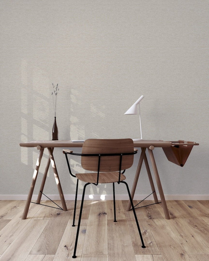  - Arthouse Calico Plain Neutral Wallpaper - 921203 - Decor Warehouse