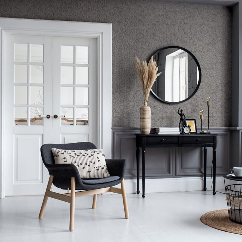 925600 - Arthouse - Arthouse Cosy Texture Charcoal Wallpaper - Decor Warehouse