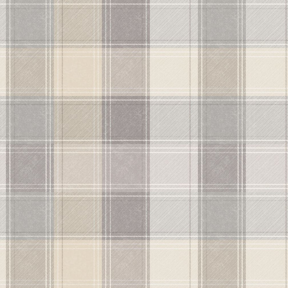 Arthouse Country Check Grey Wallpaper - 901902