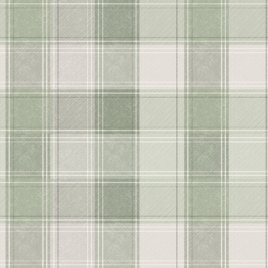 Arthouse Country Check Sage Wallpaper - 922806