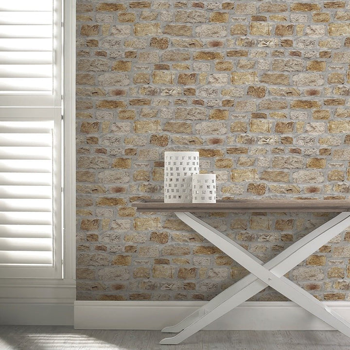  - Arthouse Country Stone Wallpaper - 696500 - Decor Warehouse