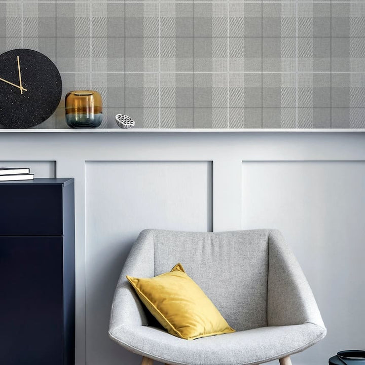  - Arthouse Country Tartan Grey Wallpaper - 294901 - Decor Warehouse