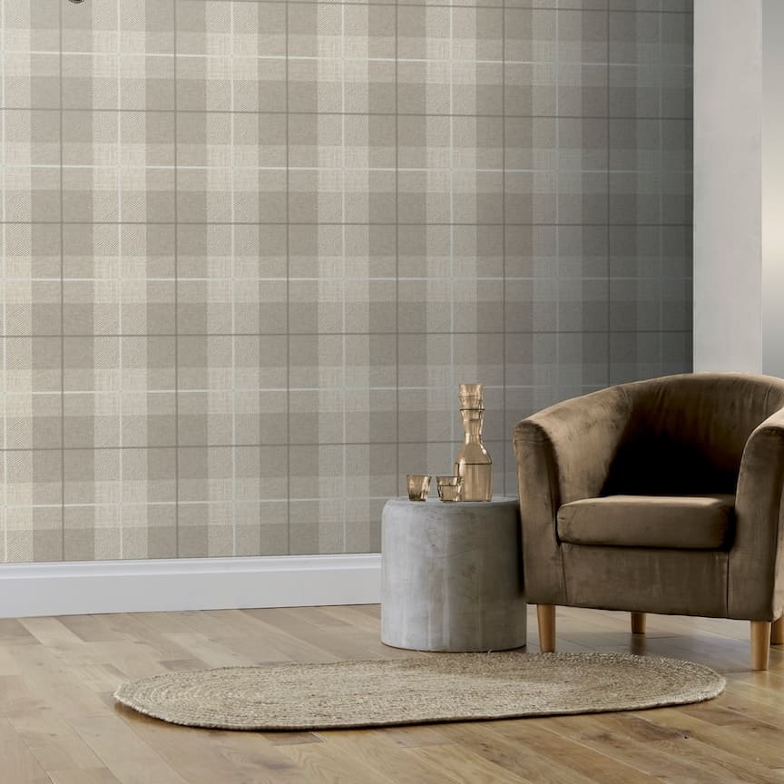  - Arthouse Country Tartan Taupe Wallpaper - 294903 - Decor Warehouse