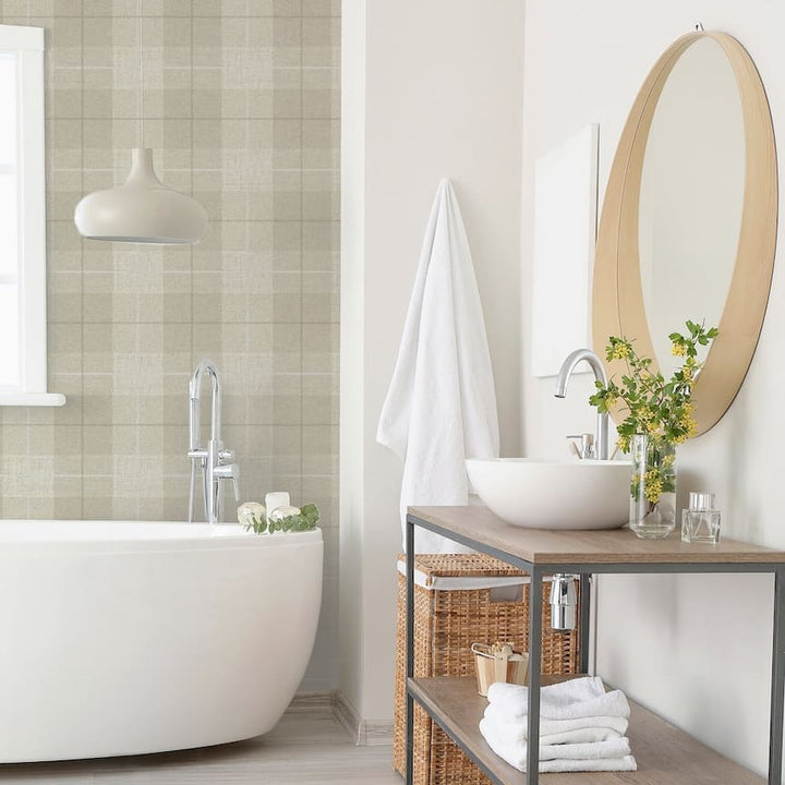  - Arthouse Country Tartan Taupe Wallpaper - 294903 - Decor Warehouse