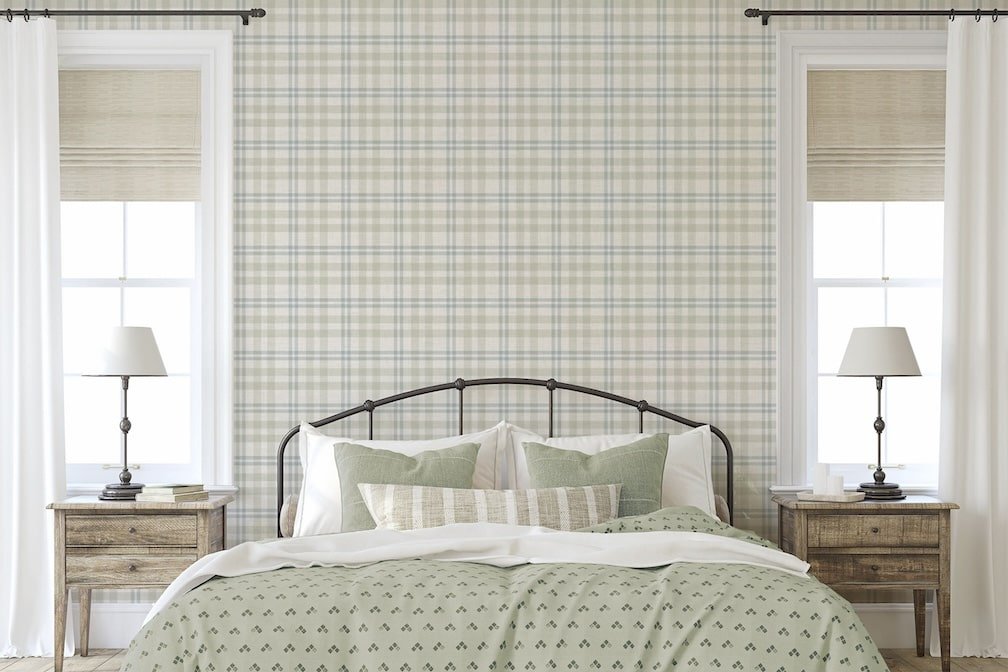  - Arthouse Countryside Check Natural Wallpaper - 294606 - Decor Warehouse